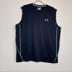Under Armour activewear loose black tank top: XL